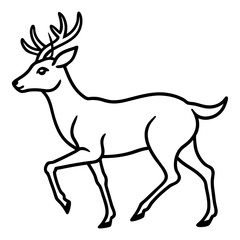 deer line art picture