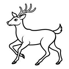Obraz premium deer line art picture