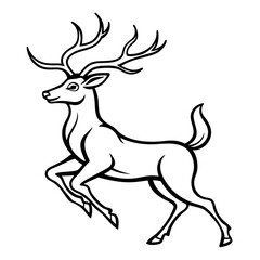 deer line art picture