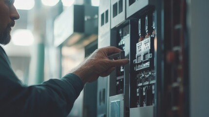 Electrician upgrading electrical panel. Featuring electrical upgrade and panel installation