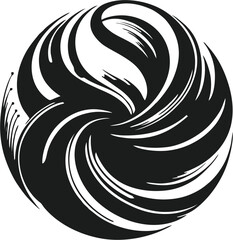 black and white abstract swirl