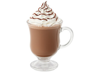 Hot Chocolate A rich, creamy drink made with melted chocolate and steamed milk, topped with whipped cream and a sprinkle