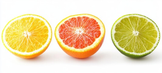 Fototapeta premium Citrus fruit cut into sphere isolated with clipping path