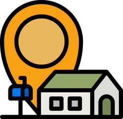 address Illustration on a white background     