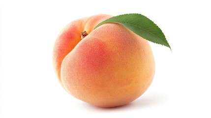 Peach isolated on white background 