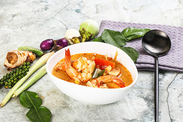 Tom Yum soup with prawn