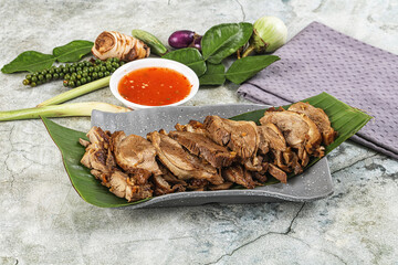 Asian cuisine Baked duck breast