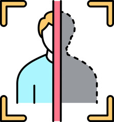 authentication Illustration on a white background     