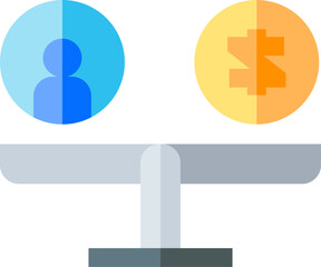 Obraz premium balance Illustration on a white background 