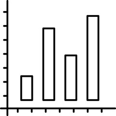 bar chart Illustration on a white background   