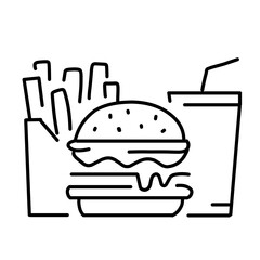 Fast Food Icons Collection Vector Illustration