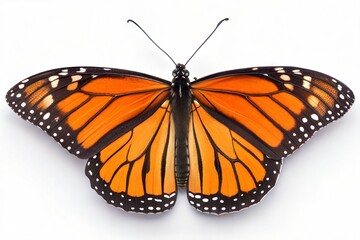 Fototapeta premium Monarch butterfly isolated on a white background. (Butterfly)