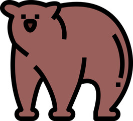 bear Illustration on a white background    