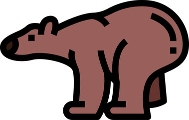 bear Illustration on a white background    