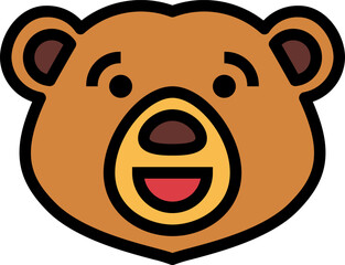 bear Illustration on a white background   