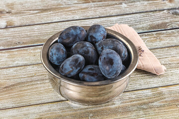 Fresh raw sweet juicy plum