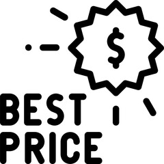 Naklejka premium best price Illustration on a white background 