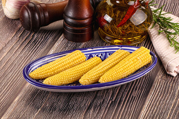 Canned baby mini corn cob