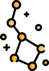 big dipper Illustration on a white background   