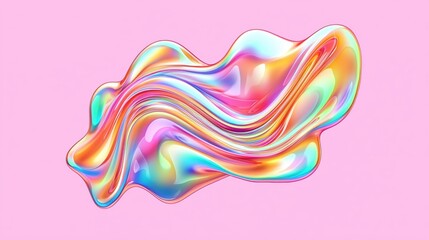 Naklejka premium A vibrant, abstract design composed of swirling lines and shapes in a rainbow of colors.