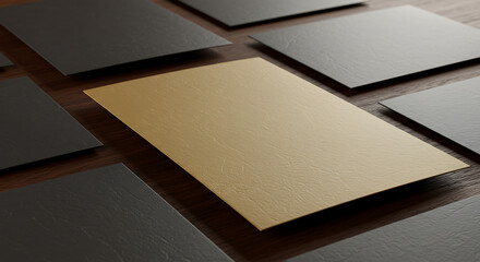 Golden Hour: Textured Card Mockup AI Generated