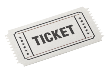 admit one ticket isolated