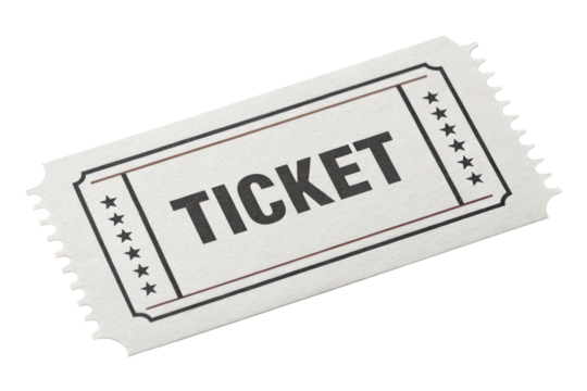 admit one ticket isolated