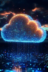 Digital Cloud Technology Sunset