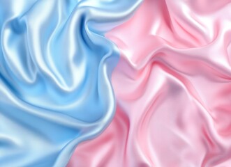 Obraz premium Elegant Silk Fabric Background with Soft Blue and Pink Colors