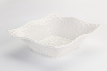 White ceramic empty bowl dishware