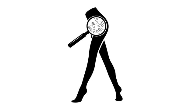 Chlamydia symbol, black isolated silhouette