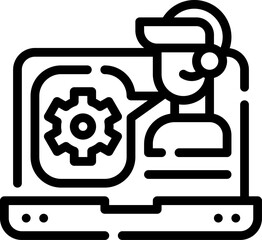 call center Illustration on a white background   
