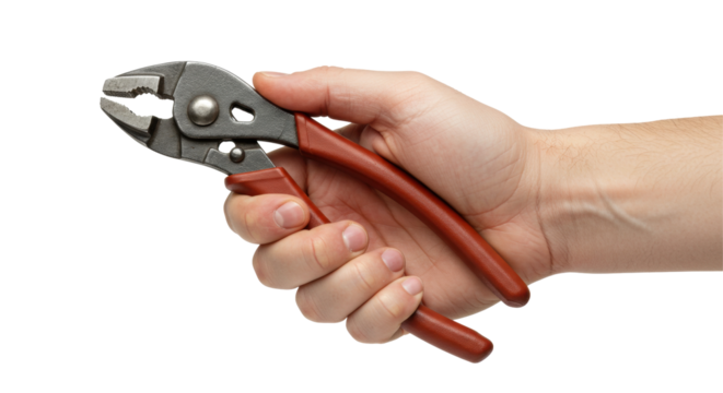 Isolated Hand Holding Pliers