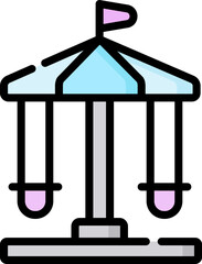 carousel Illustration on a white background  