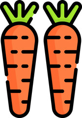 carrot Illustration on a white background  