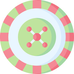casino roulette Illustration on a white background     