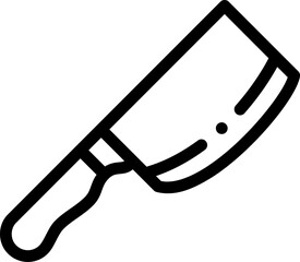 cleaver knife Illustration on a white background     
