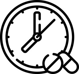 clock Illustration on a white background  