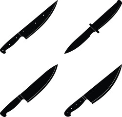 Knife Silhouette vector illustration