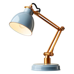 Adjustable desk table lamp isolated on transparent background