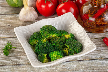 Boiled broccoli cabbage in the bowl
