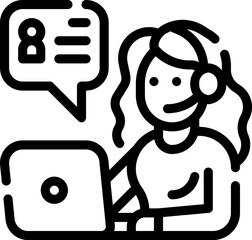 customer service Illustration on a white background     