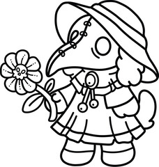Bold and Easy Spooky Cute Coloring Pages for Adults and Kids