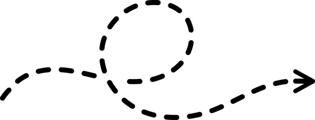 Free flowing dotted arrow icon.