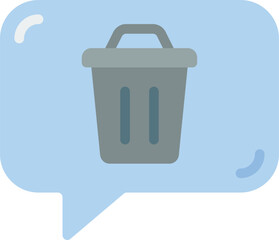 delete message Illustration on a white background     