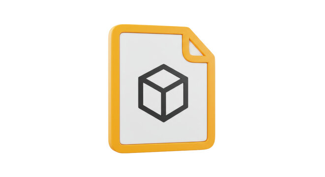 Isolated 3D File Document Icon
