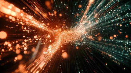 Fototapeta premium Abstract digital energy flow