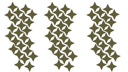a collection of shapes that are arranged irregularly and create an art.
