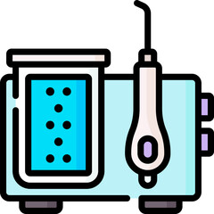 dental irrigator Illustration on a white background     