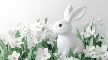 easter bunny with easter eggs